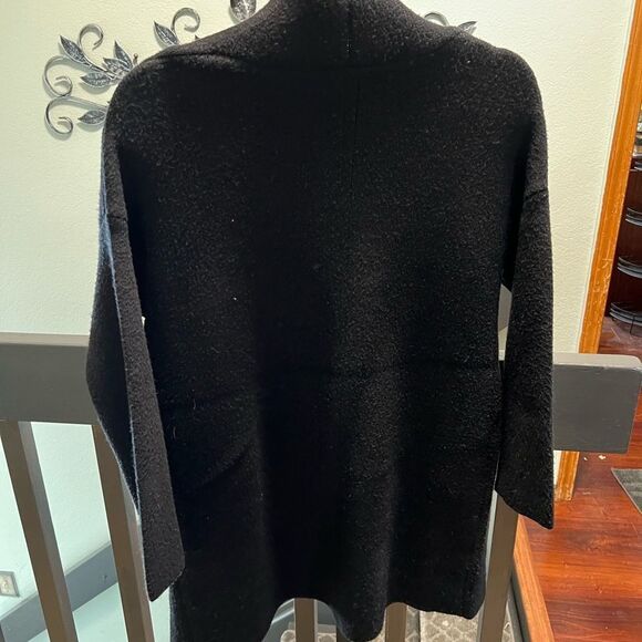 NWT Cyrus Black Long Sweater Open Cardigan 2 Pockets #MC010 - Picture 4 of 6
